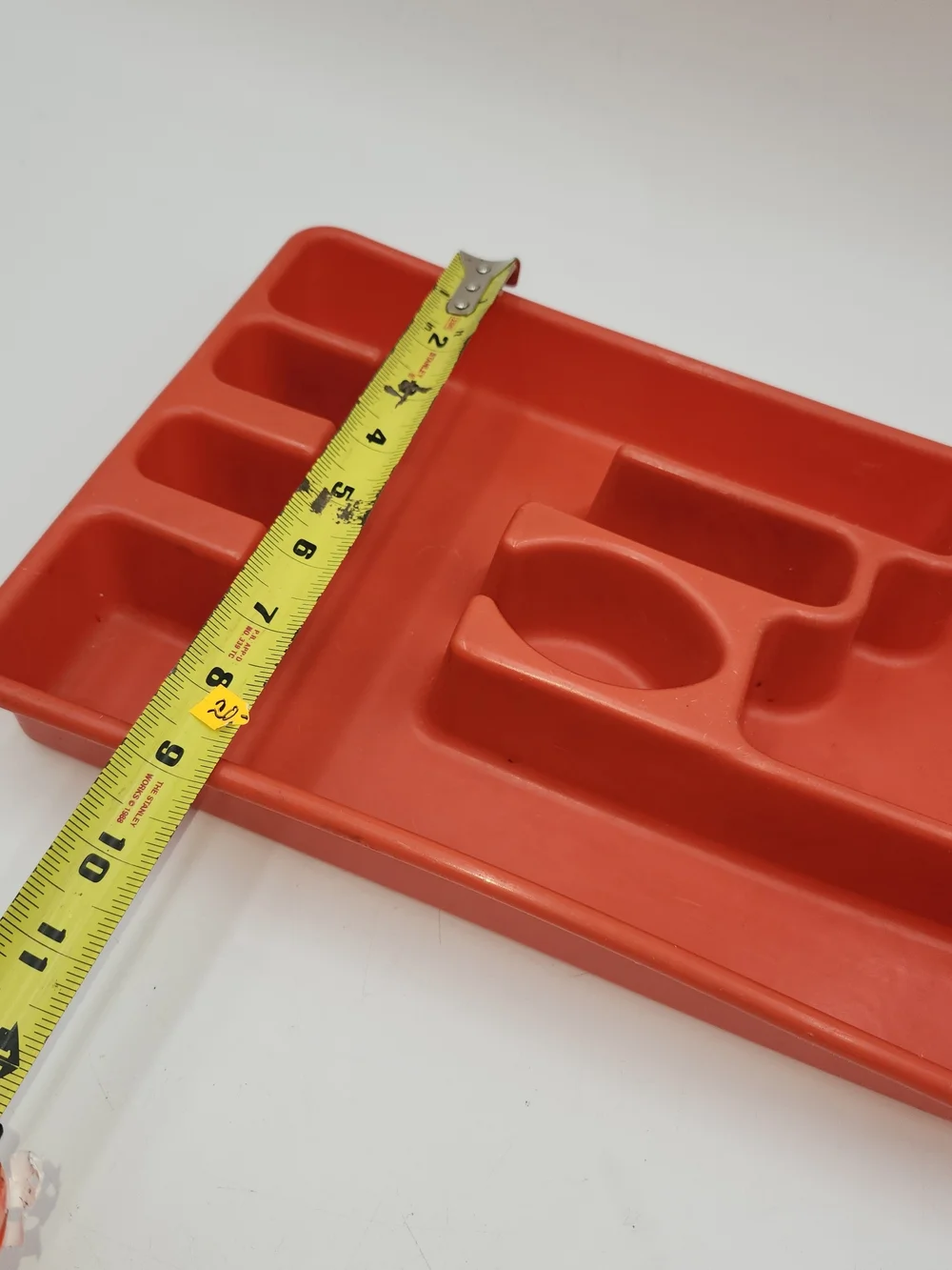 Vintage Rubbermaid #2921 Silverware Flatware Utensil Holder Tray 70s orange rust